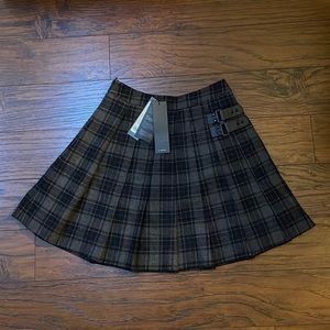S Deer Plaid Flannel Skirt